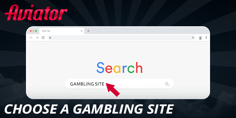 Select a site to play Aviator